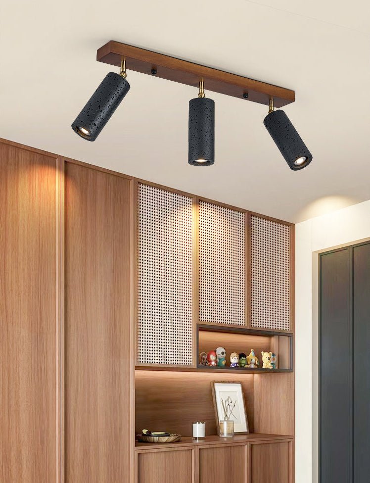 Volcanic Wood Trio Ceiling Spot - Vakkerlight