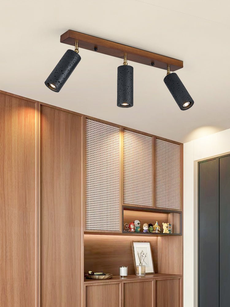 Volcanic Wood Trio Ceiling Spot - Vakkerlight