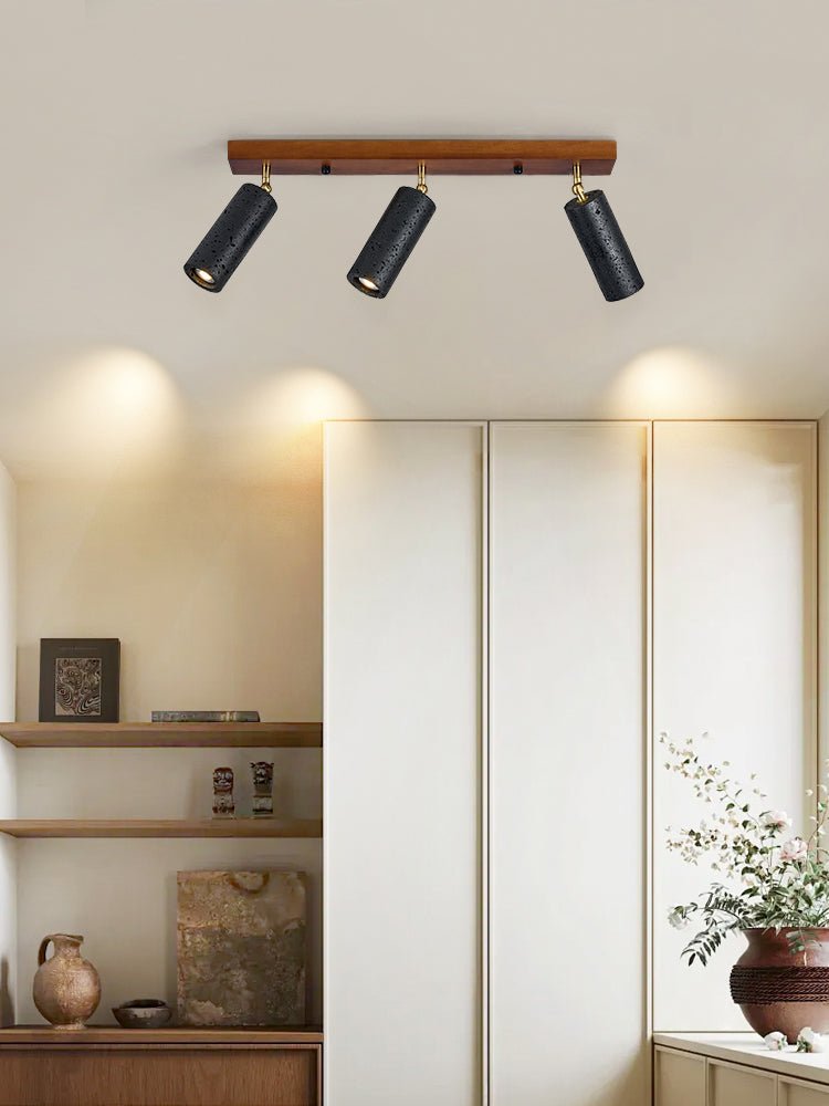 Volcanic Wood Trio Ceiling Spot - Vakkerlight
