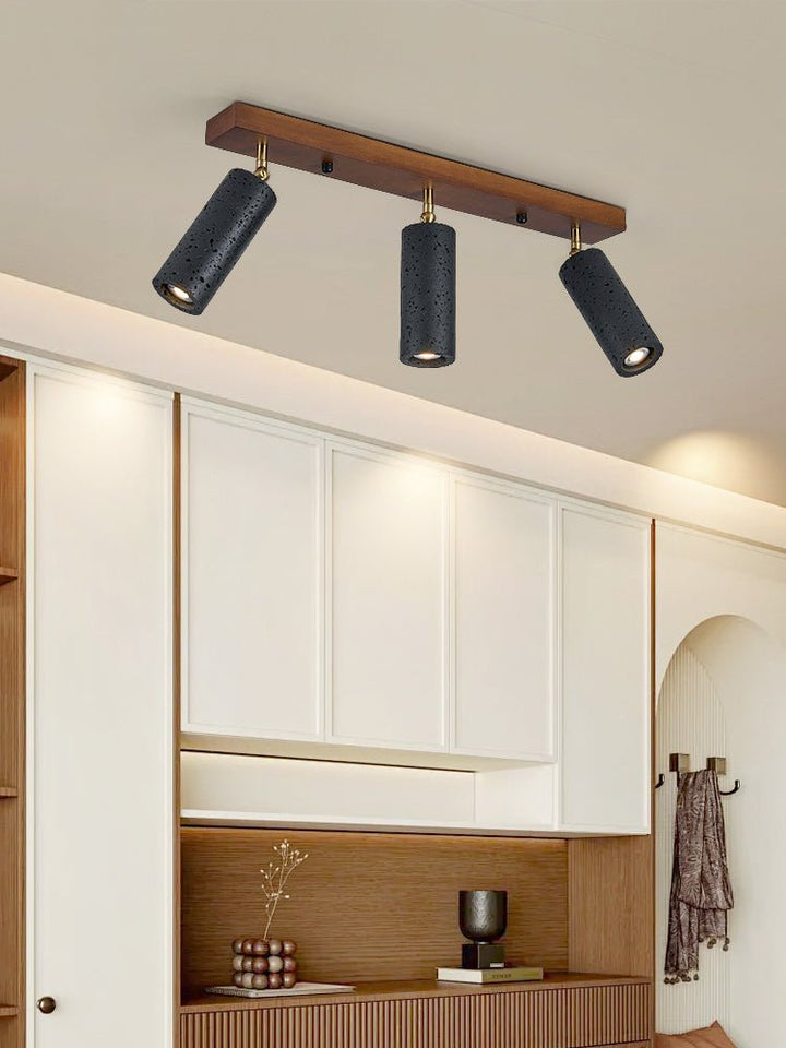 Volcanic Wood Trio Ceiling Spot - Vakkerlight