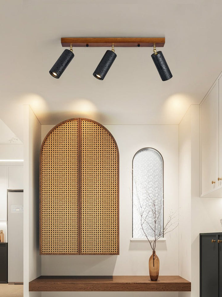 Volcanic Wood Trio Ceiling Spot - Vakkerlight