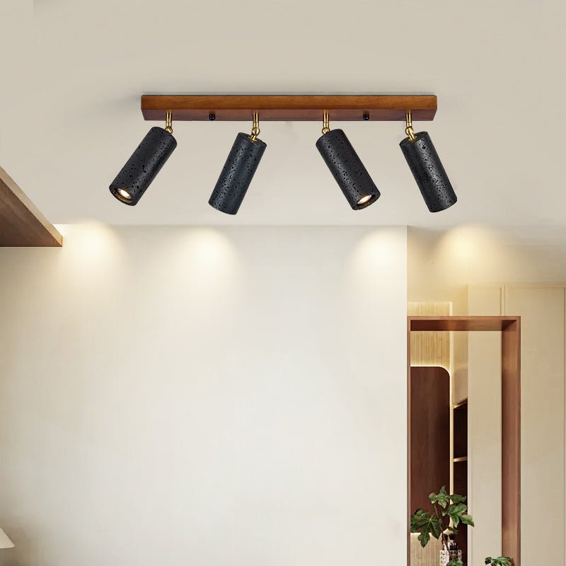 Volcanic Wood Trio Ceiling Spot - Vakkerlight