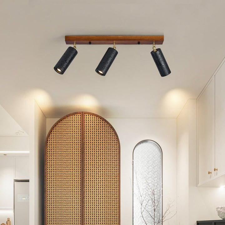 Volcanic Wood Trio Ceiling Spot - Vakkerlight