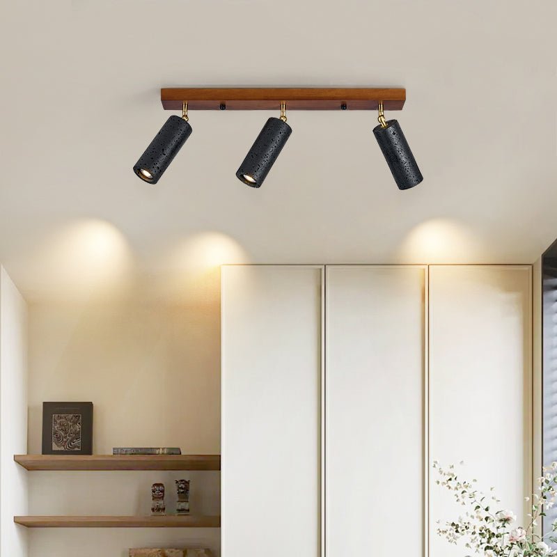 Volcanic Wood Trio Ceiling Spot - Vakkerlight