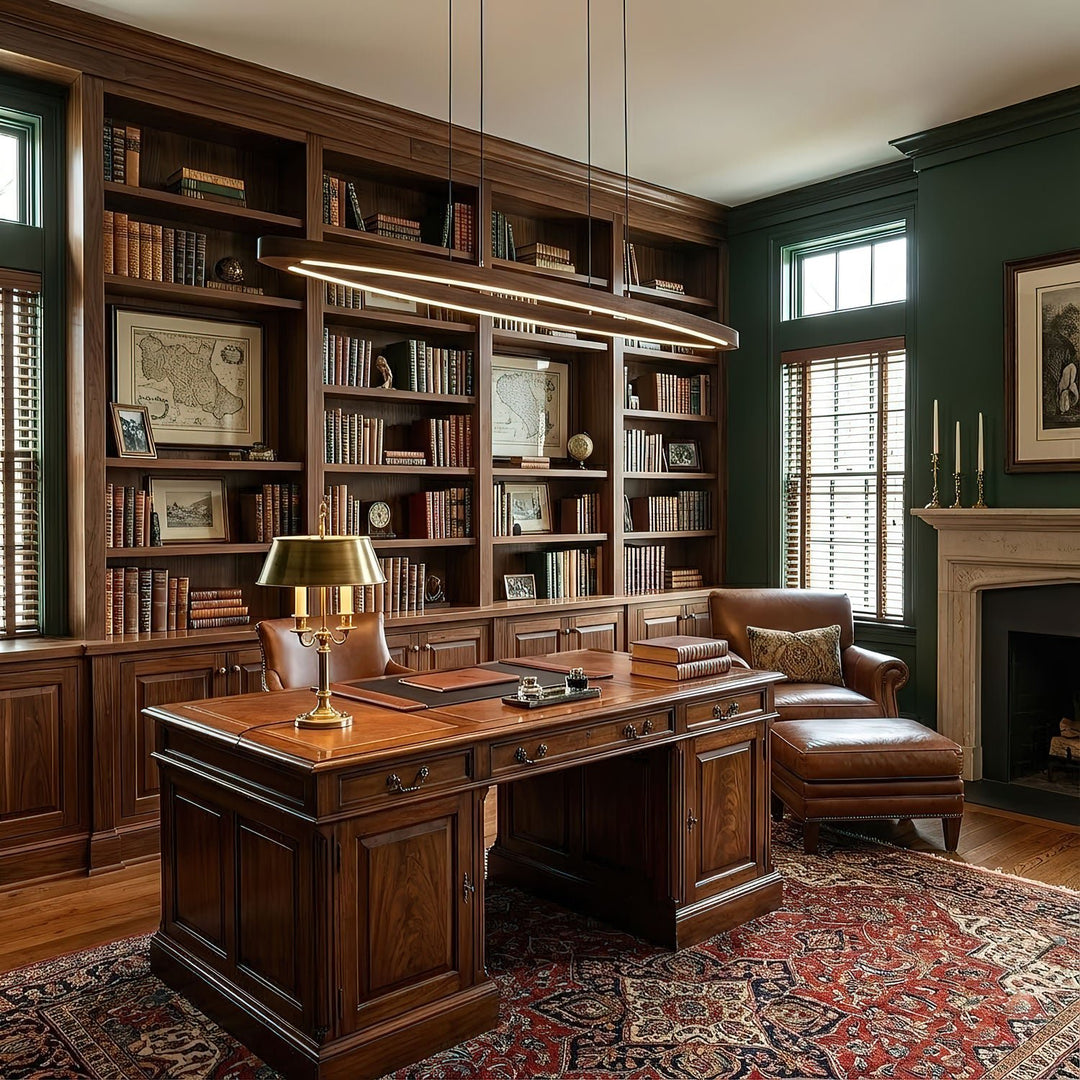 Walnut Arc Linear Pendant Lamp - Vakkerlight