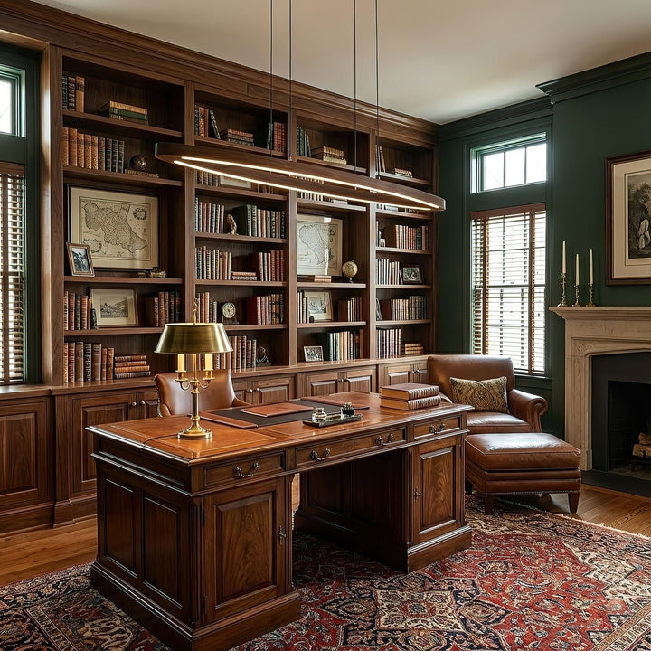 Walnut Arc Linear Pendant Lamp - Vakkerlight