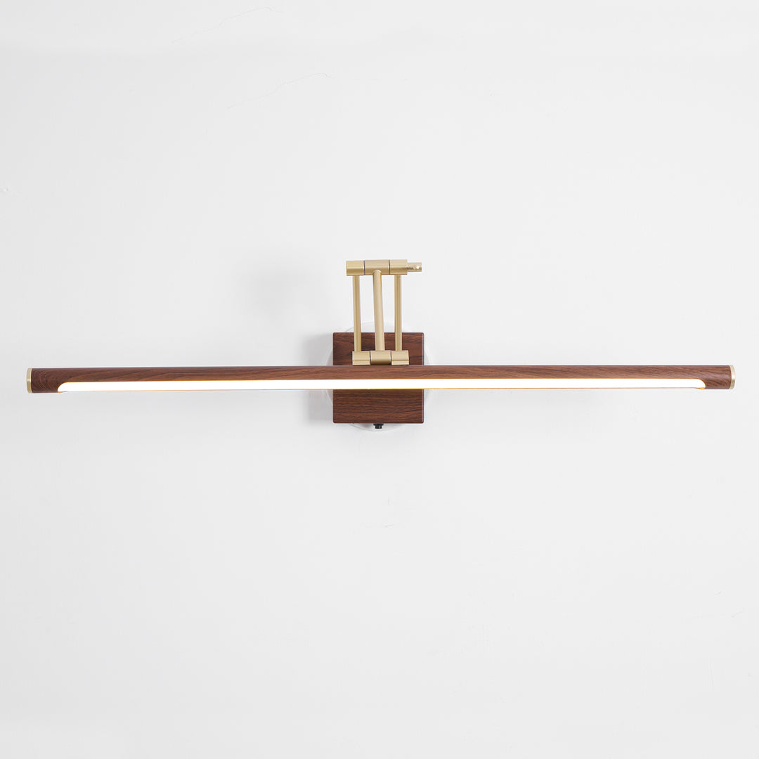Walnut Color Linear Adjustable Wall Light - Vakkerlight