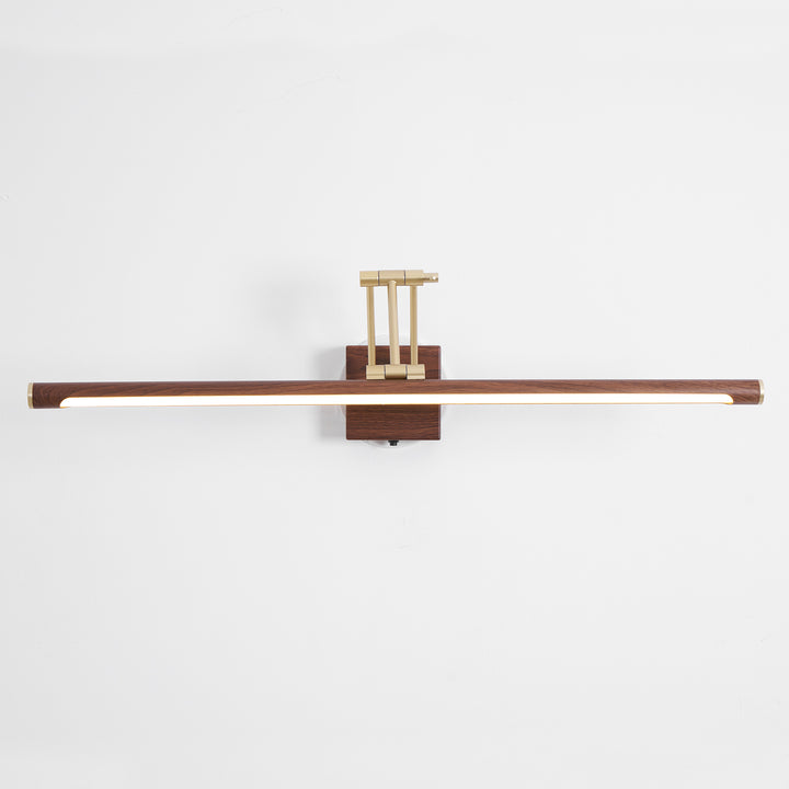 Walnut Color Linear Adjustable Wall Light - Vakkerlight