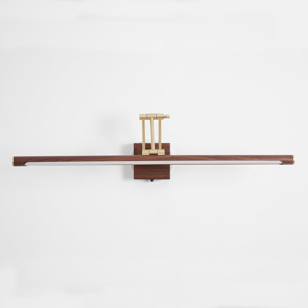 Walnut Color Linear Adjustable Wall Light - Vakkerlight