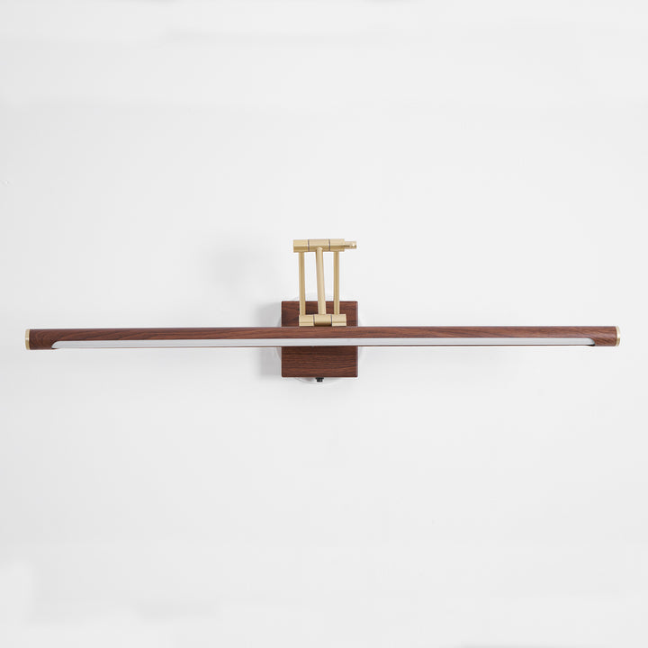 Walnut Color Linear Adjustable Wall Light - Vakkerlight