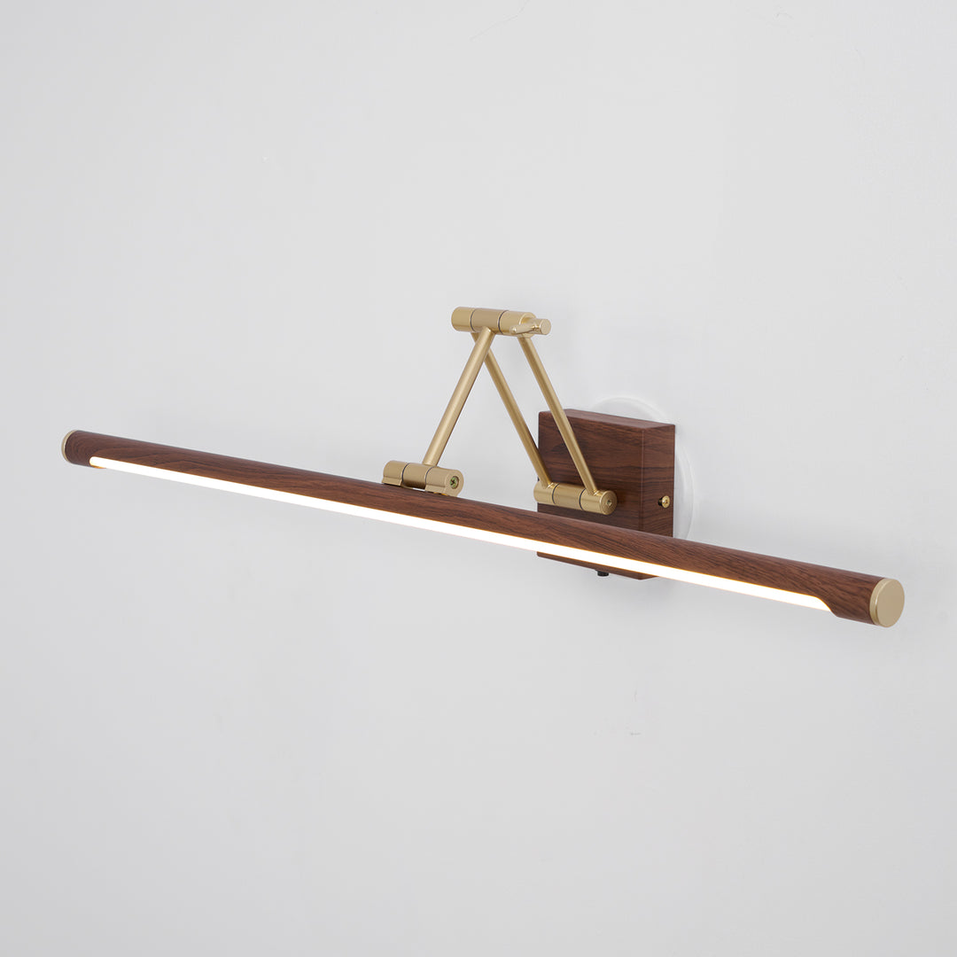 Walnut Color Linear Adjustable Wall Light - Vakkerlight