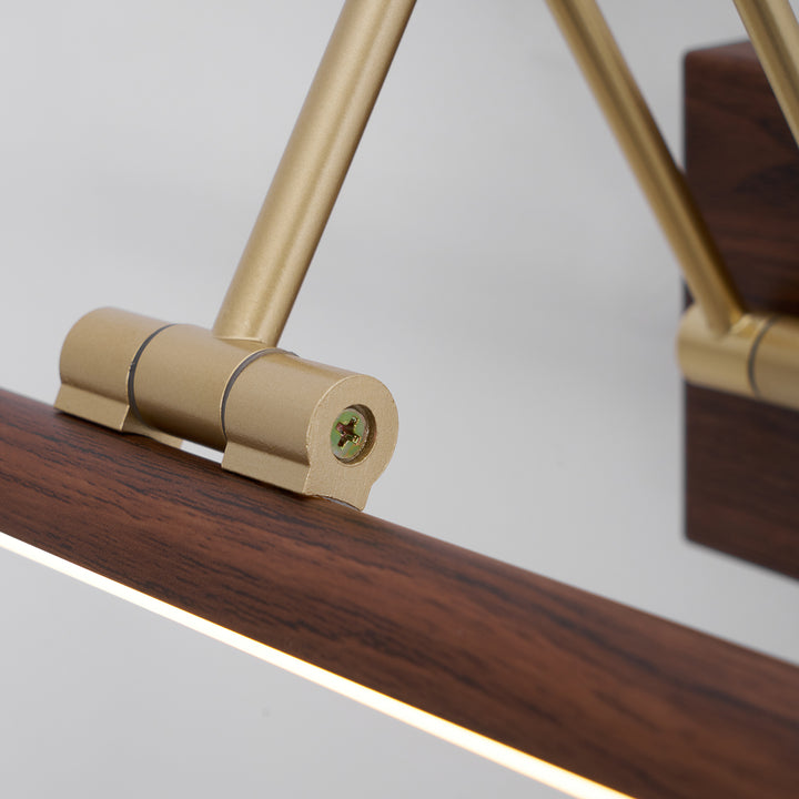 Walnut Color Linear Adjustable Wall Light - Vakkerlight
