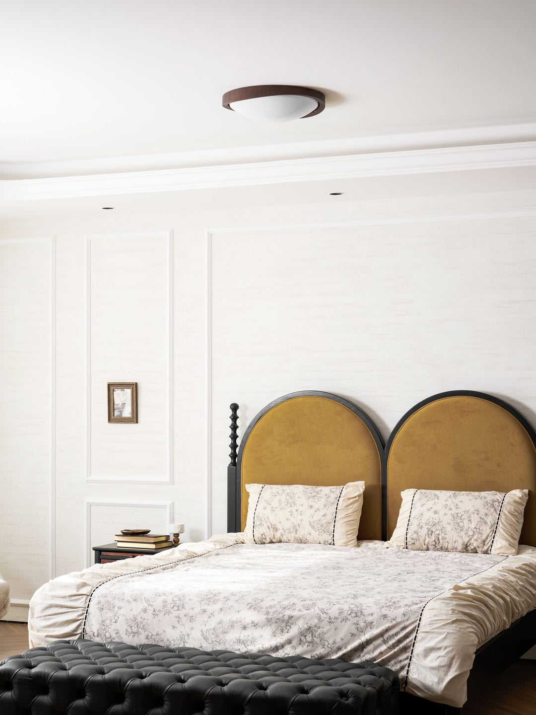 Walnut Curved Edge Ceiling Light