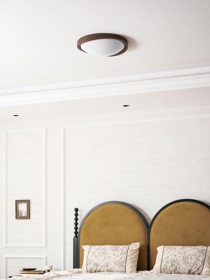Walnut Curved Edge Ceiling Light