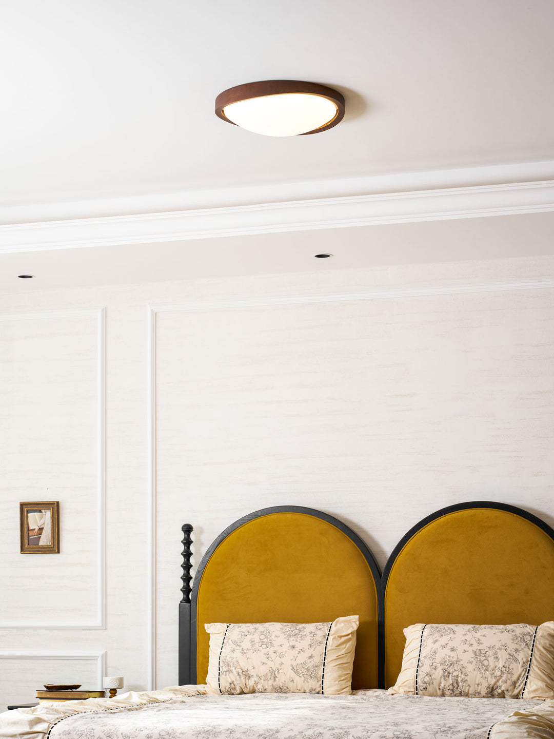 Walnut Curved Edge Ceiling Light