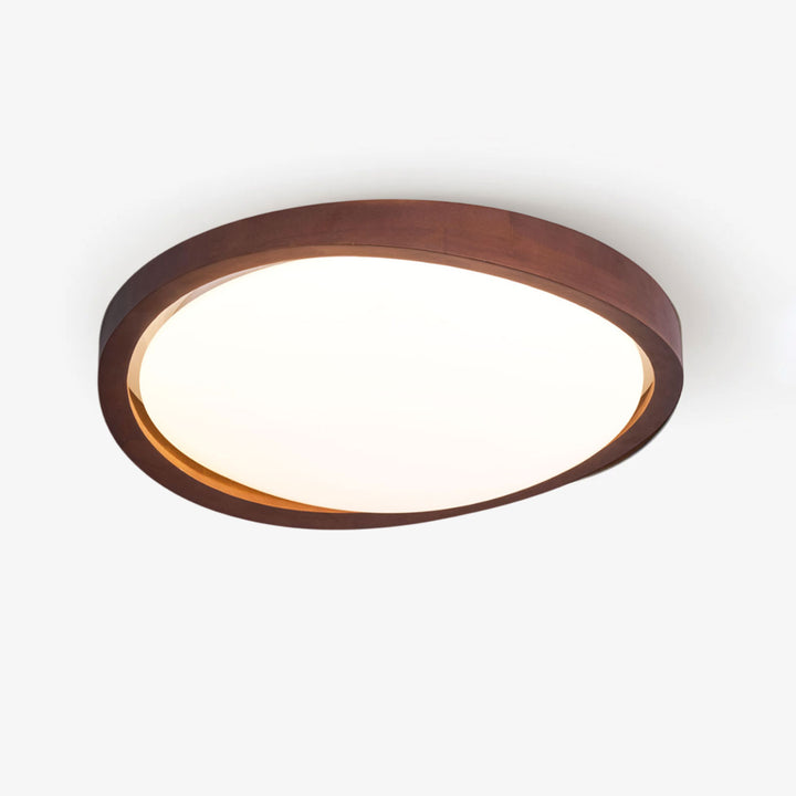 Walnut Curved Edge Ceiling Light - Vakkerlight