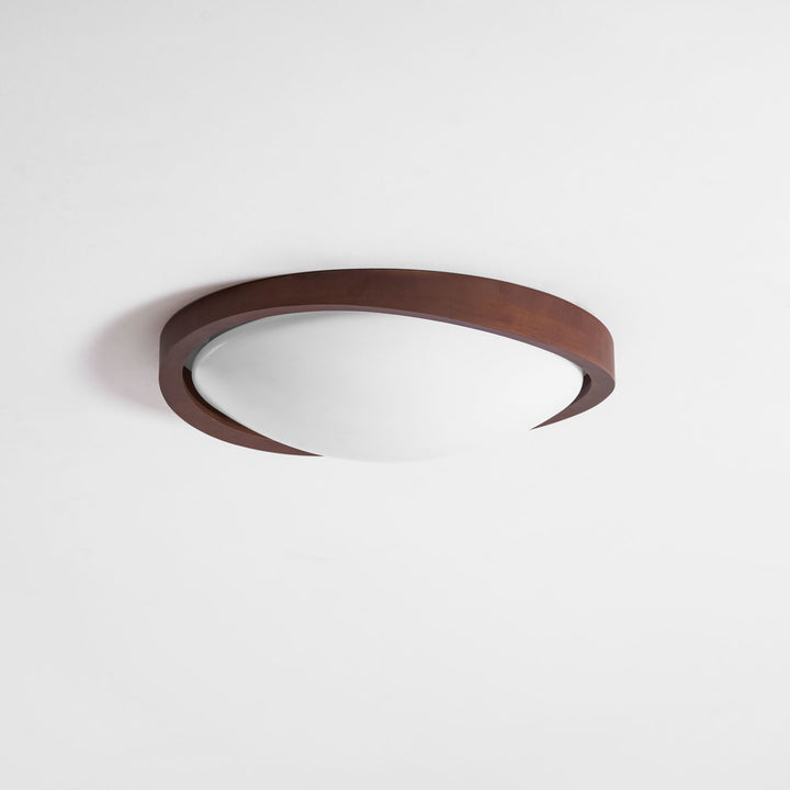 Walnut Curved Edge Ceiling Light - Vakkerlight
