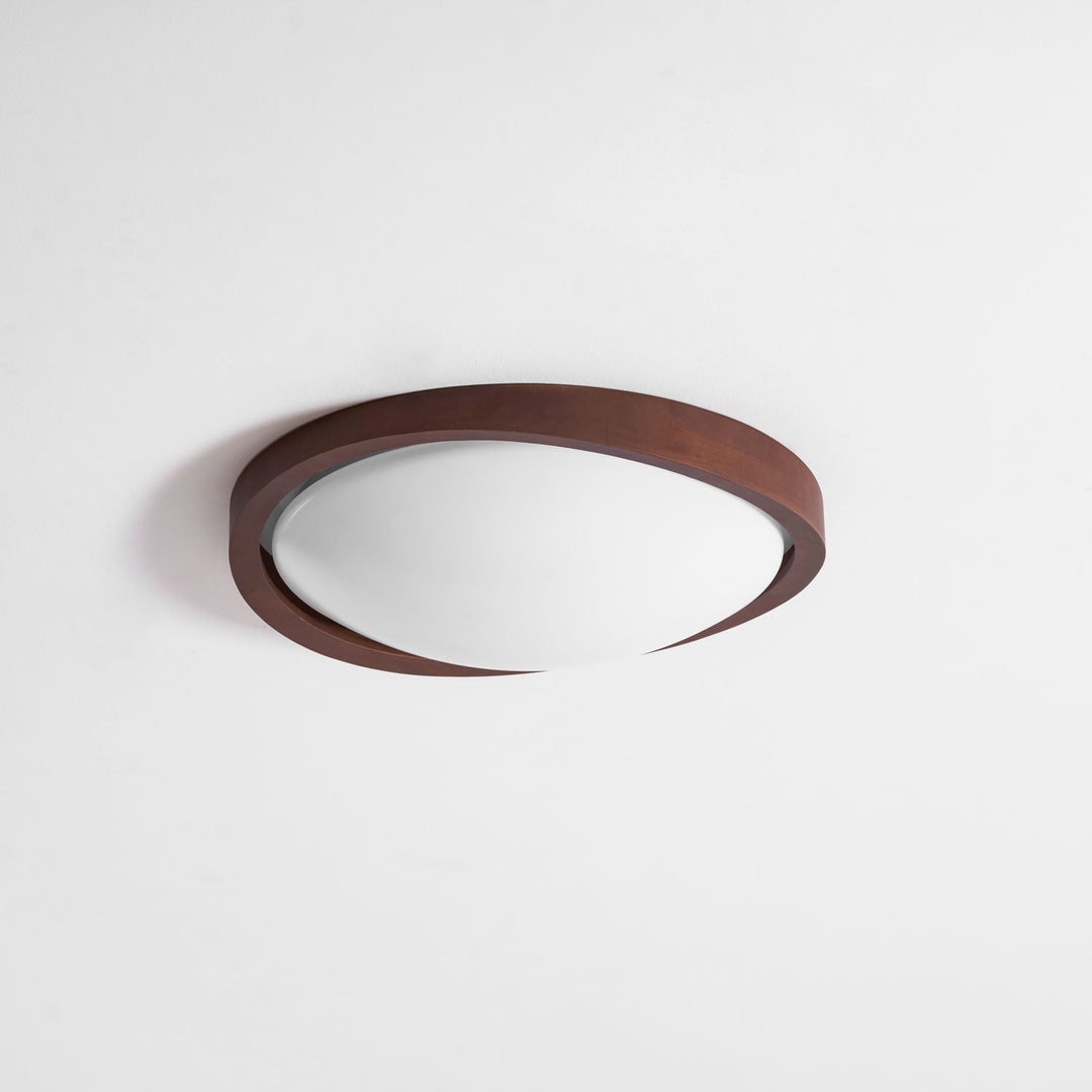 Walnut Curved Edge Ceiling Light - Vakkerlight