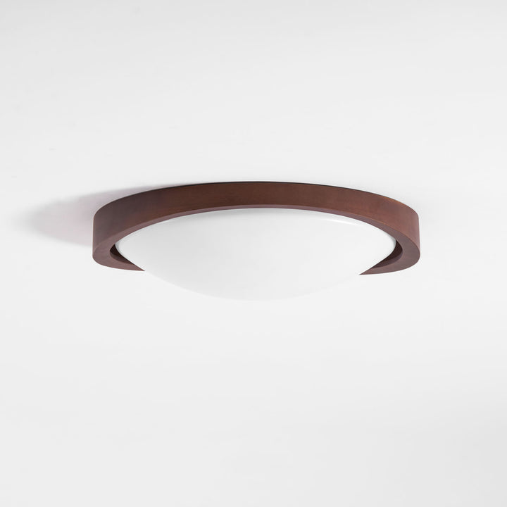Walnut Curved Edge Ceiling Light - Vakkerlight