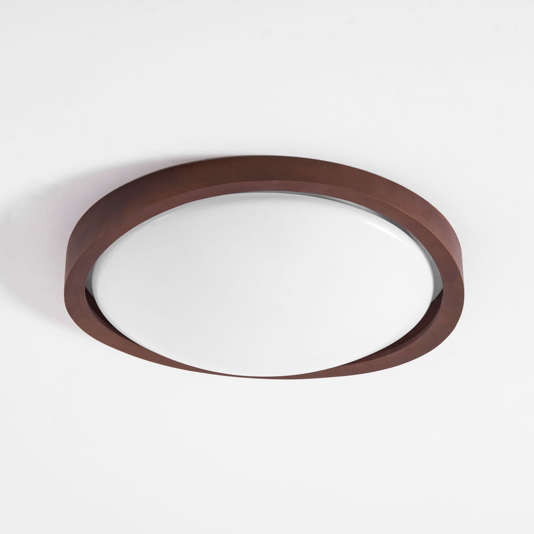 Walnut Curved Edge Ceiling Light - Vakkerlight