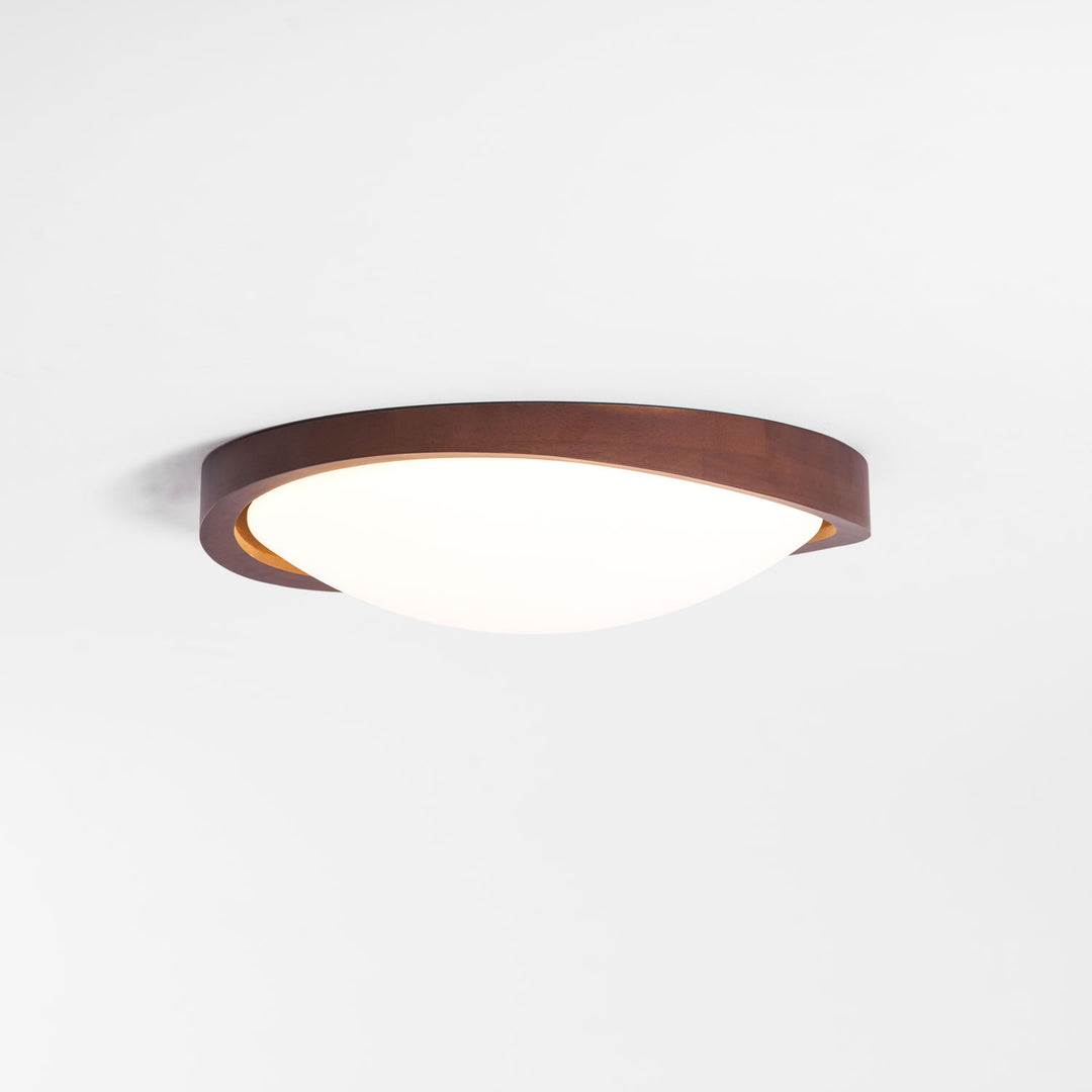 Walnut Curved Edge Ceiling Light - Vakkerlight