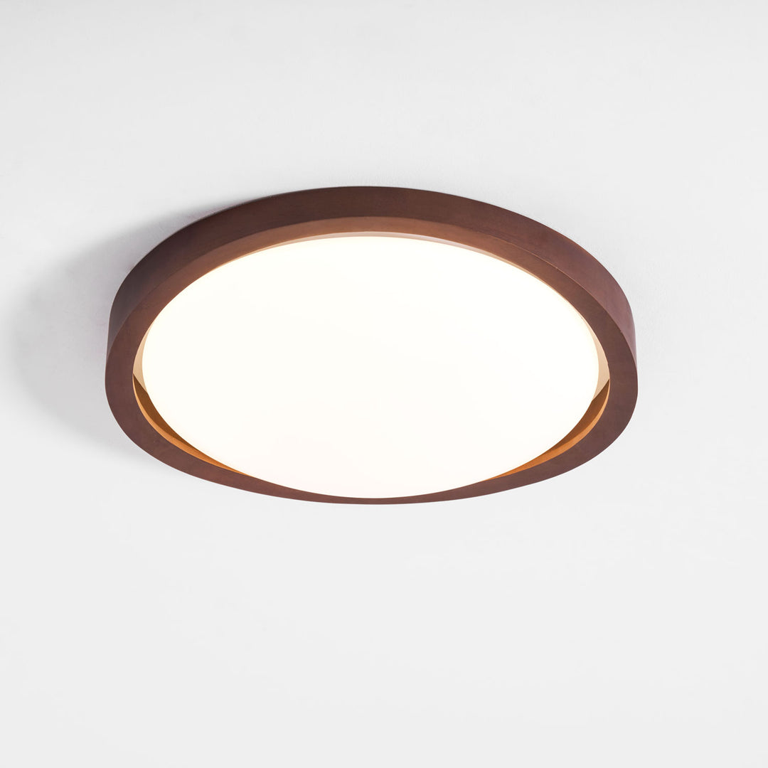 Walnut Curved Edge Ceiling Light - Vakkerlight
