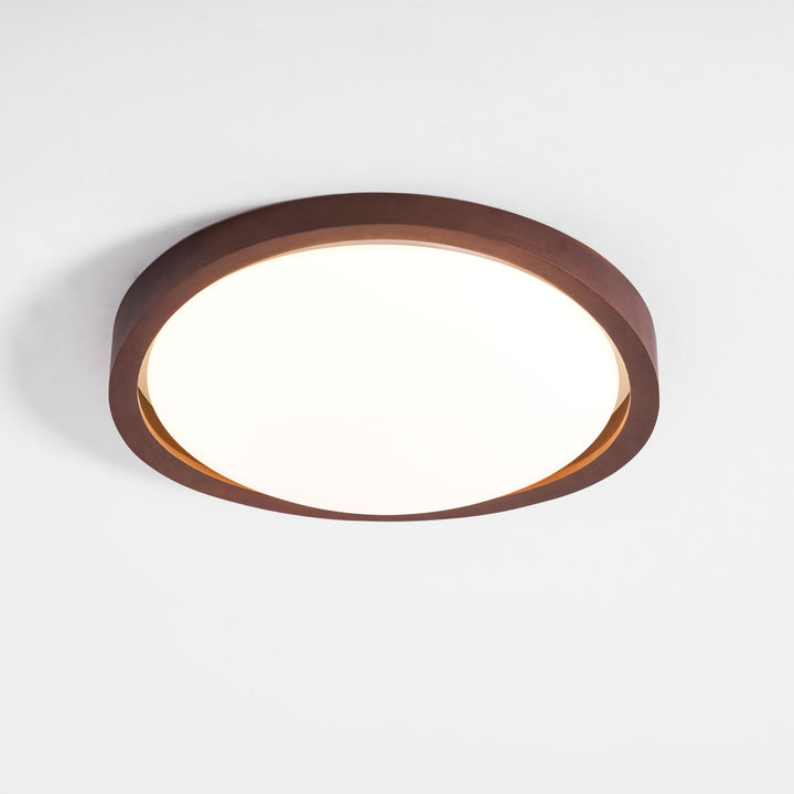 Walnut Curved Edge Ceiling Light - Vakkerlight
