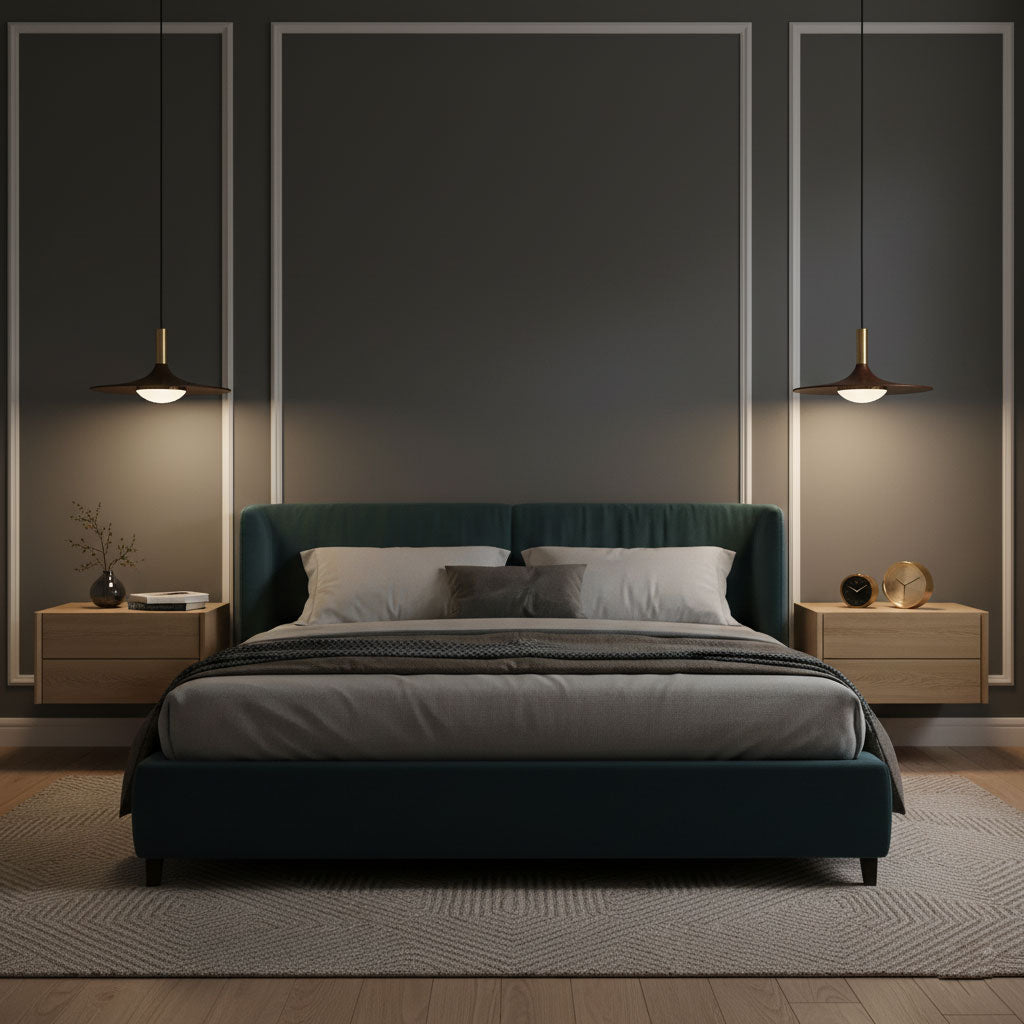 Walnut Wood Dish Pendant Light - Vakkerlight