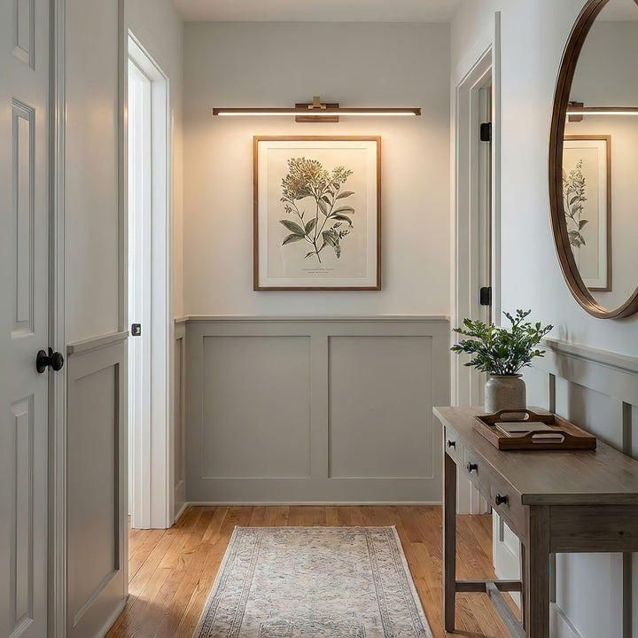 Walnut Color Linear LED Wall Light - Vakkerlight