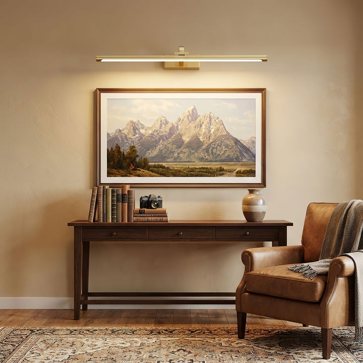 Walnut Color Linear LED Wall Light - Vakkerlight