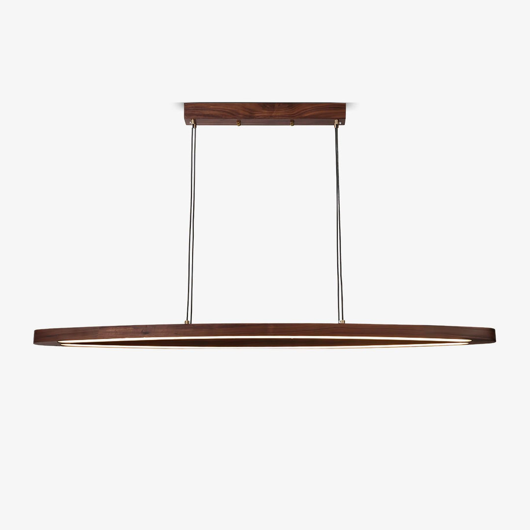 Walnut Arc Linear Pendant Lamp - Vakkerlight