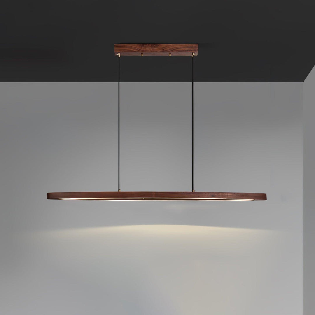 Walnut Arc Linear Pendant Lamp - Vakkerlight