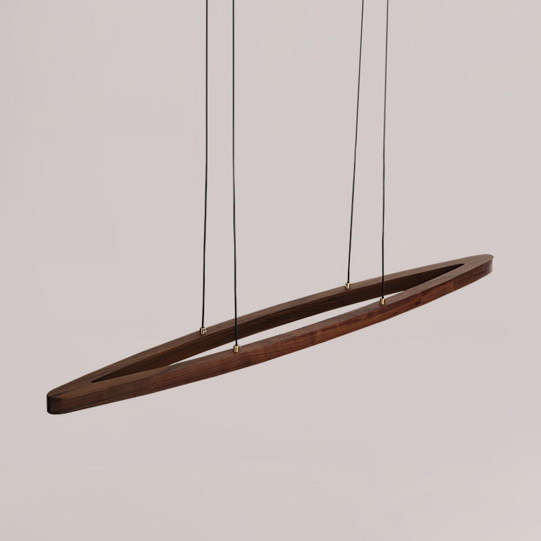 Walnut Arc Linear Pendant Lamp - Vakkerlight