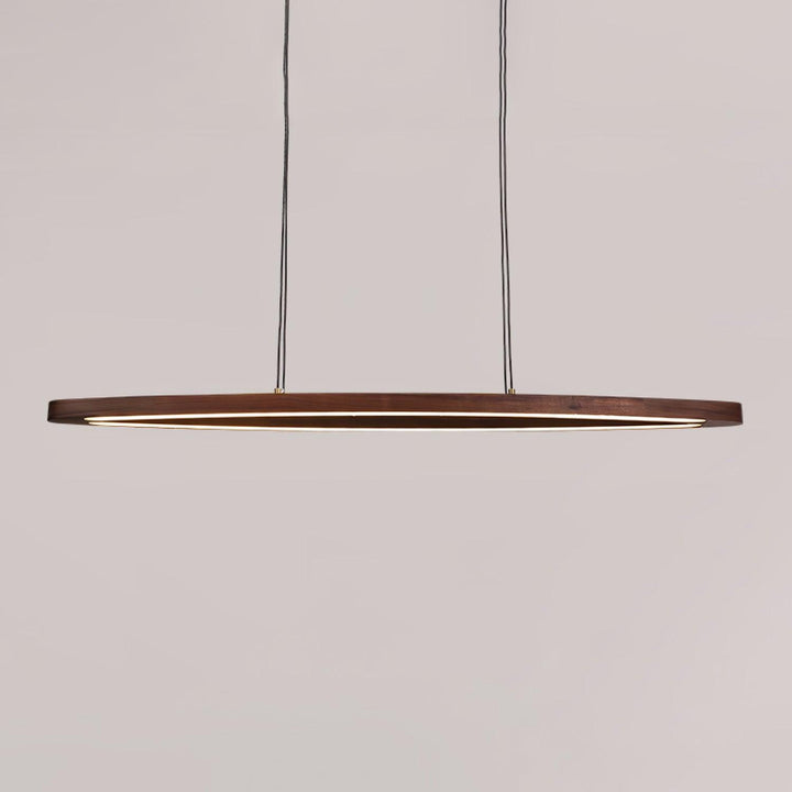 Walnut Arc Linear Pendant Lamp - Vakkerlight