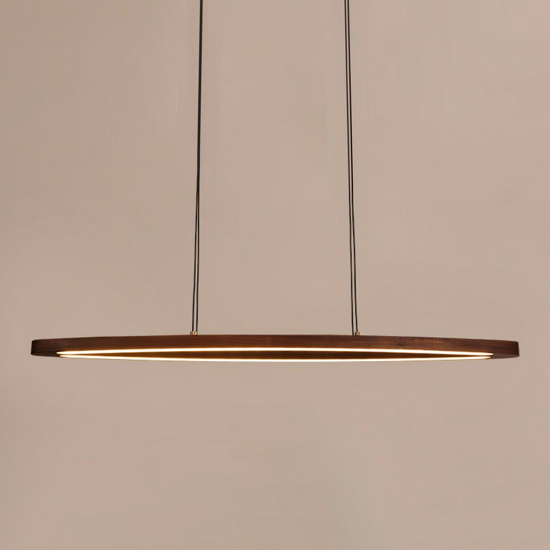 Walnut Arc Linear Pendant Lamp - Vakkerlight