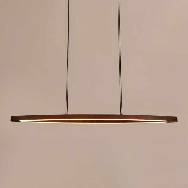 Walnut Arc Linear Pendant Lamp - Vakkerlight