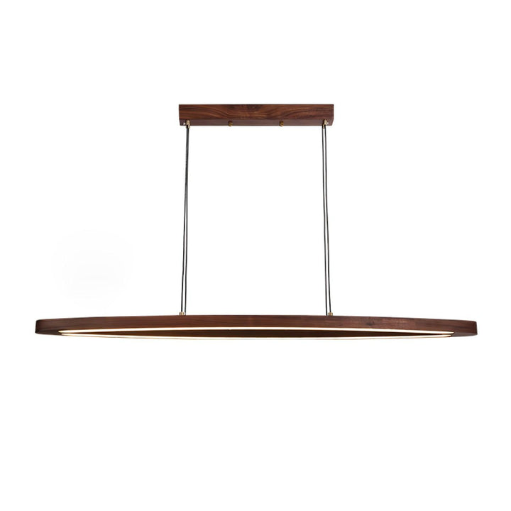 Walnut Arc Linear Pendant Lamp - Vakkerlight