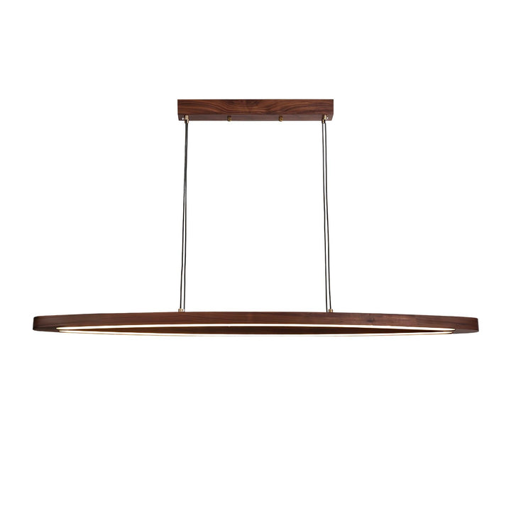 Walnut Arc Linear Pendant Lamp - Vakkerlight