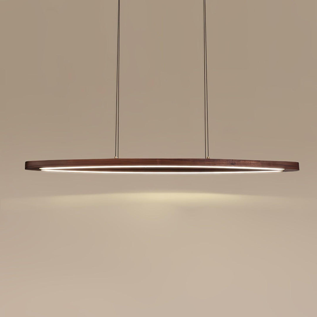 Walnut Arc Linear Pendant Lamp - Vakkerlight