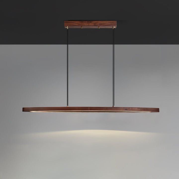 Walnut Arc Linear Pendant Lamp - Vakkerlight