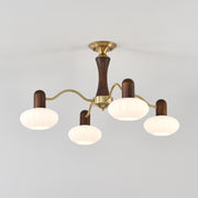 Walnut Color Embrace Chandelier