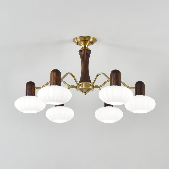 Walnut Color Embrace Chandelier