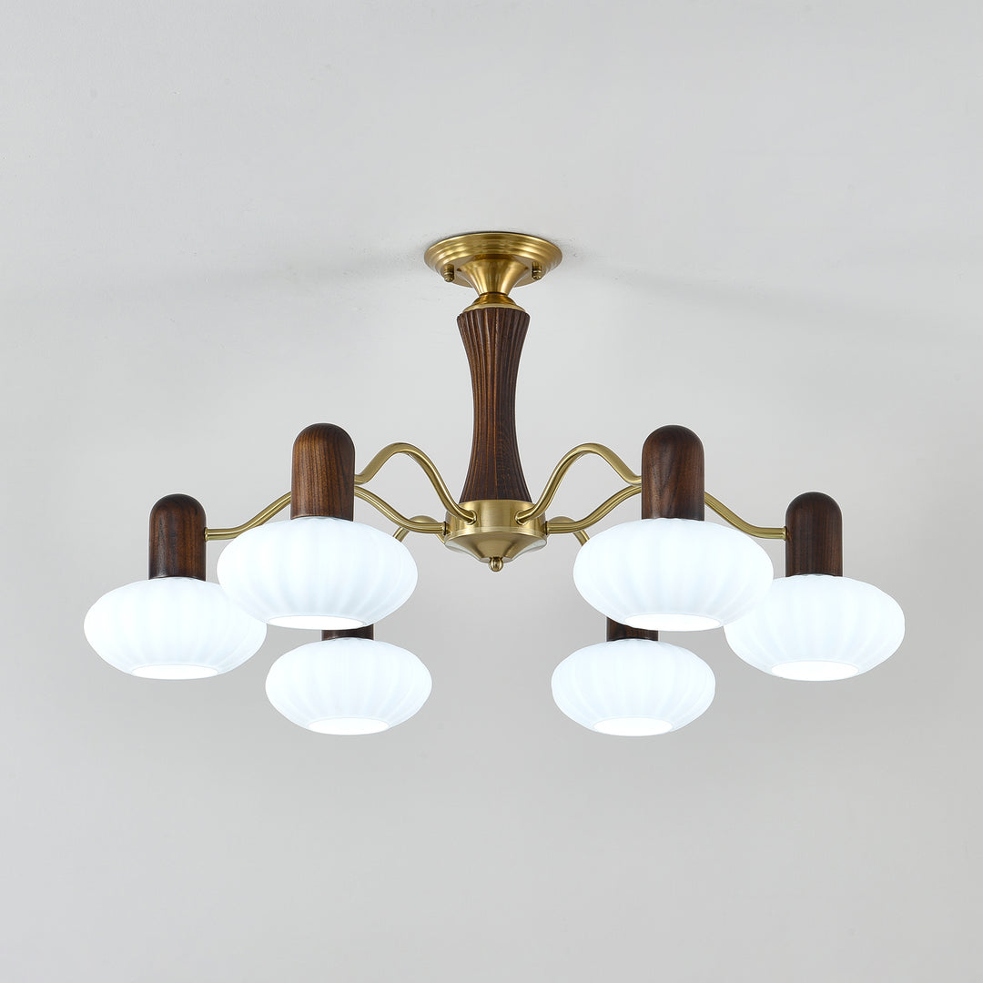 Walnut Color Embrace Chandelier