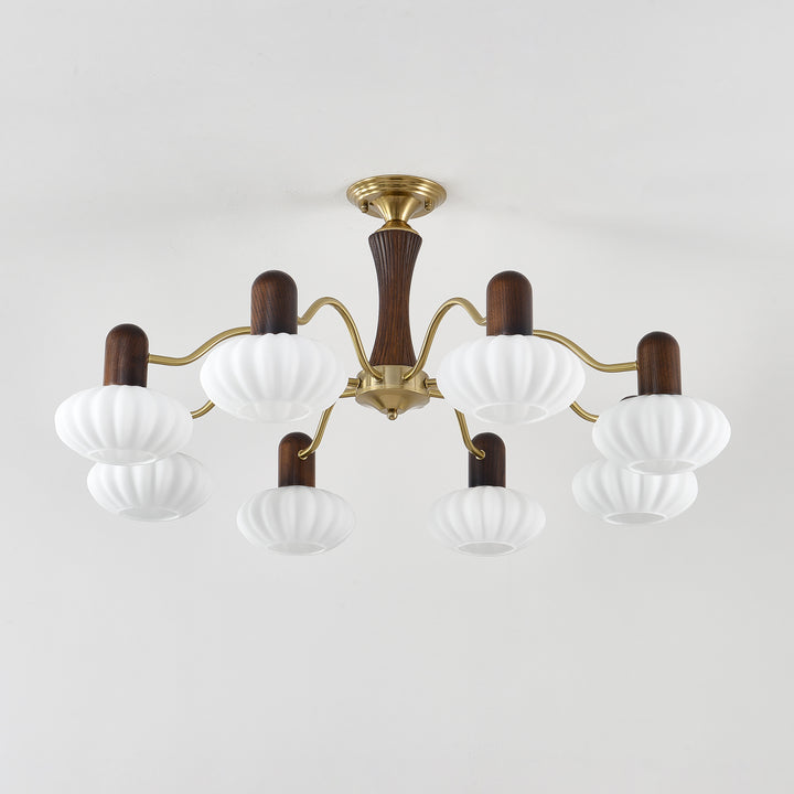 Walnut Color Embrace Chandelier