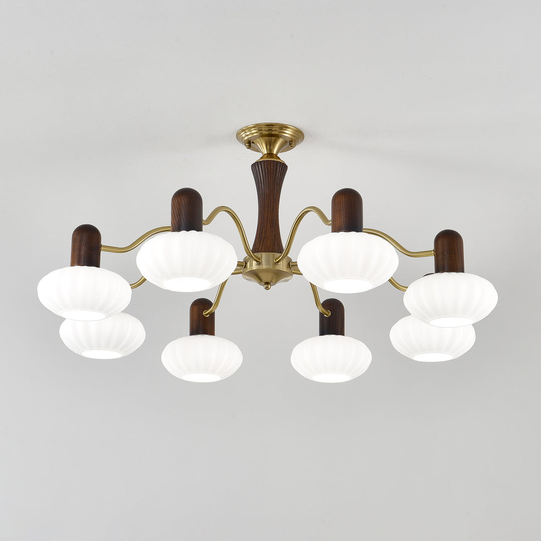 Walnut Color Embrace Chandelier