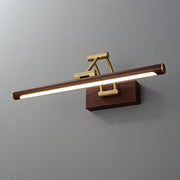 Walnut Color Linear Adjustable Wall Light