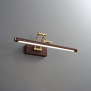 Walnut Color Linear Adjustable Wall Light