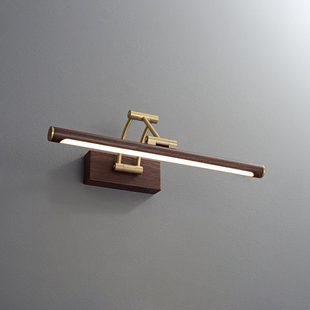 Walnut Color Linear Adjustable Wall Light - Vakkerlight