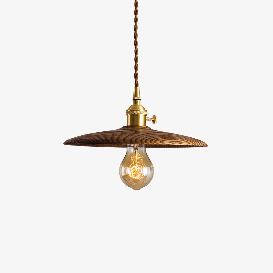 Walnut Conical Pendant Light - Vakkerlight