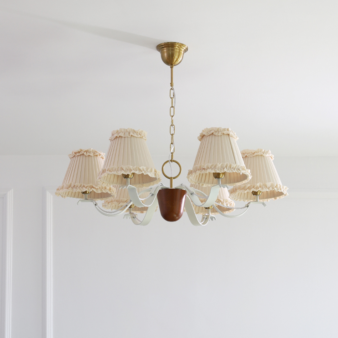 Walnut Fabric Chandelier